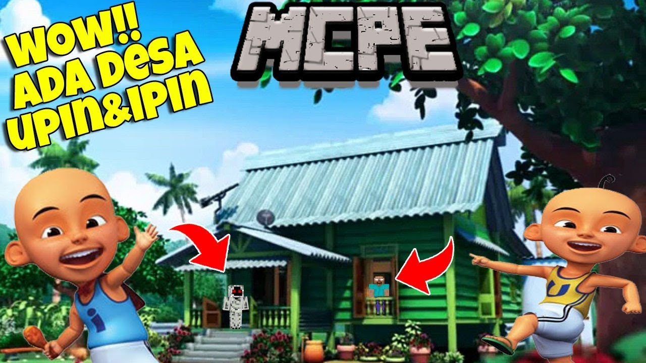 SEEDCARA MENEMUKAN DESA UPIN IPIN DI MINECRAFT PE 12 13 YouTube