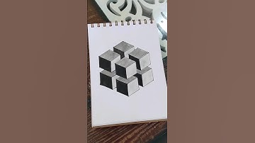 3D illusion/How to Draw Hexagon 3D illusion #3d #easy #illusion #lines #art #hexagon #shorts