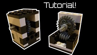 Lego Worm Gear Gearbox + tutorial
