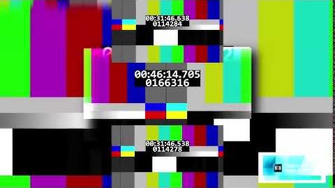 (TCPMV) Scrolling Color Bars With Time Counter and Tone Scan
