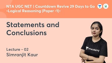 Statements and Conclusions | Logical Reasoning | NTA UGC NET JRF 2021 | by Simranjit Kaur