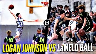 Logan Johnson Vs. Lamelo Ball - Lopsided Game Gets Heated Tyler Johnsons Younger Bro Miami Heat