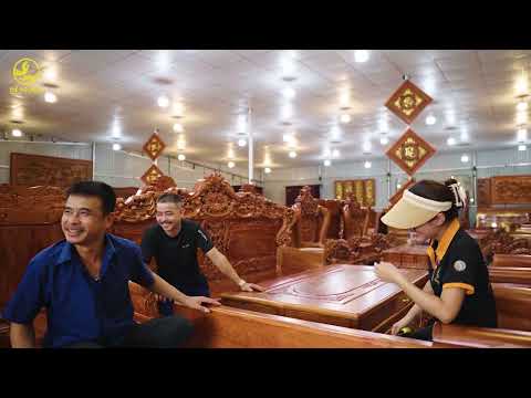 Video khách đến xưởng Thế Giới Đồ Gỗ chốt bộ ghế Hoàng Gia... - youtube