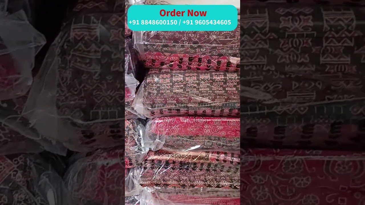 Ajrakh Cotton Nighty Material Wholesale | Soft Handblock Fabric for Tailors & Resellers