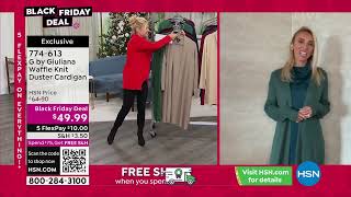 G by Giuliana Waffle Knit Duster Cardigan