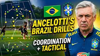 ⚽🔰Brazil Training Session by Carlo Ancelotti / Coordination Drills +Tactical Drills