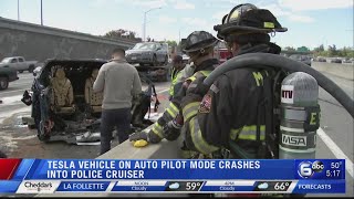Connecticut State Trooper cruiser rear-ended by Tesla on ‘autopilot’