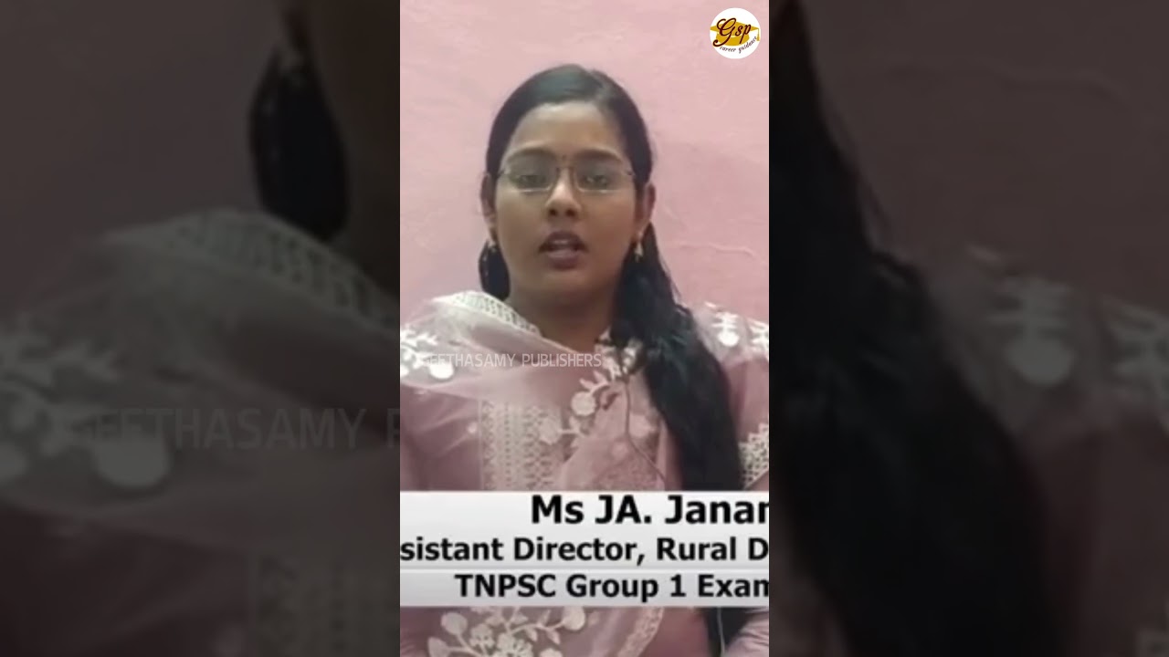 Importance of notes making and Model Test for TNPSC. JA. Janani, AD, Panchayat 