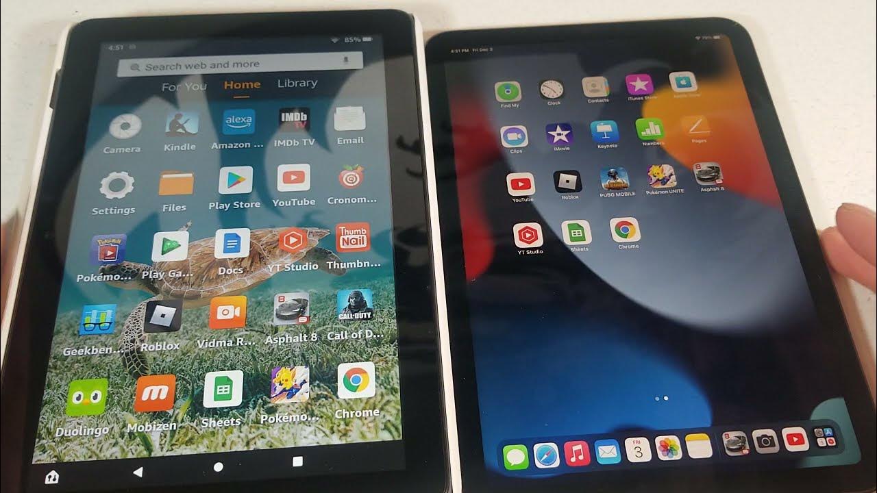 Ipad Mini 6 vs Amazon Fire HD8 plus speed and speaker test YouTube