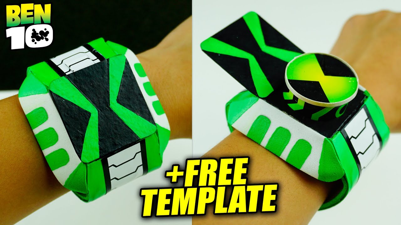 DIY How To Make Ben 10 Omniverse Omnitrix +FREE TEMPLATE | Functional Alien Omnitrix Easy Craft!