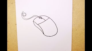 How to draw Mouse | Computer Mouse easy drawing | Mouse drawing step by step | Art video