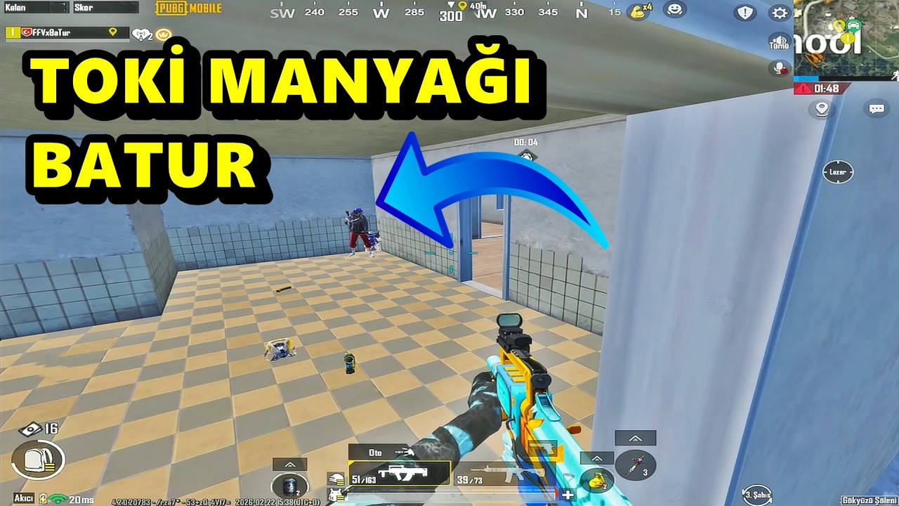 TOKİ MANYAĞI BATUR ! EFSANE MAÇ BATUR GAME SOLO SQUAD PUBG MOBİLE