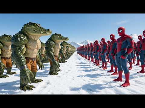 ÖRÜMCEK ADAM ORDUSU VS TİMSAH ADAMLAR | Ultimate Epic Battle Simulator