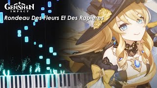 Rondeau Des Fleurs Et Des Rapieres, from Genshin Impact (Fontaine Battle Theme), Piano Arrangement