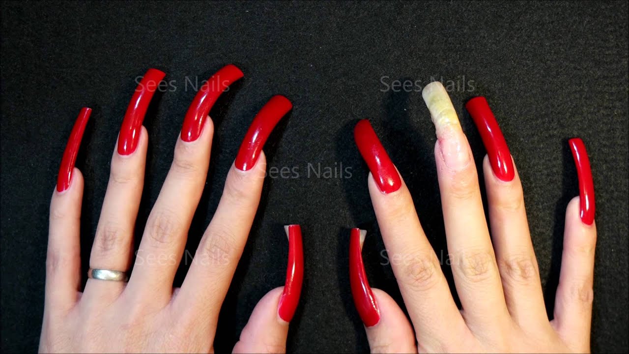 Broken Nail Over Nailbed! Mended Using Tea Bag Method YouTube