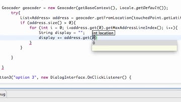 Android Application Development Tutorial   137   Geocoding a Location for an Address 720p 30fps H264