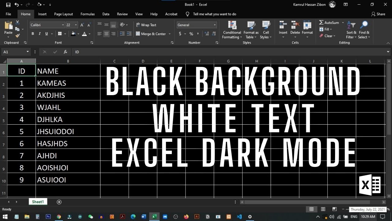 Microsoft Excel với nền đen và chữ trắng có thể trông hơi đơn điệu. Hãy đổi sang nền trắng và cảm nhận sự khác biệt tuyệt vời mà nó mang lại cho những bảng tính của bạn. Hình ảnh liên quan sẽ giúp bạn hình dung được những cải tiến này.