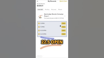 Received 22.5 OPEN | Binance Wallet OpenLedger Booster Campaign Phase 1 | Payment Proof