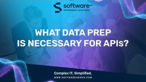 What Data Prep Is Necessary For APIs?