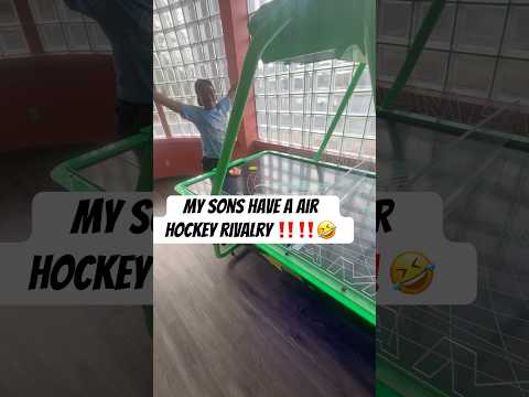 Old school air hockey …. No tablets.. no phones.