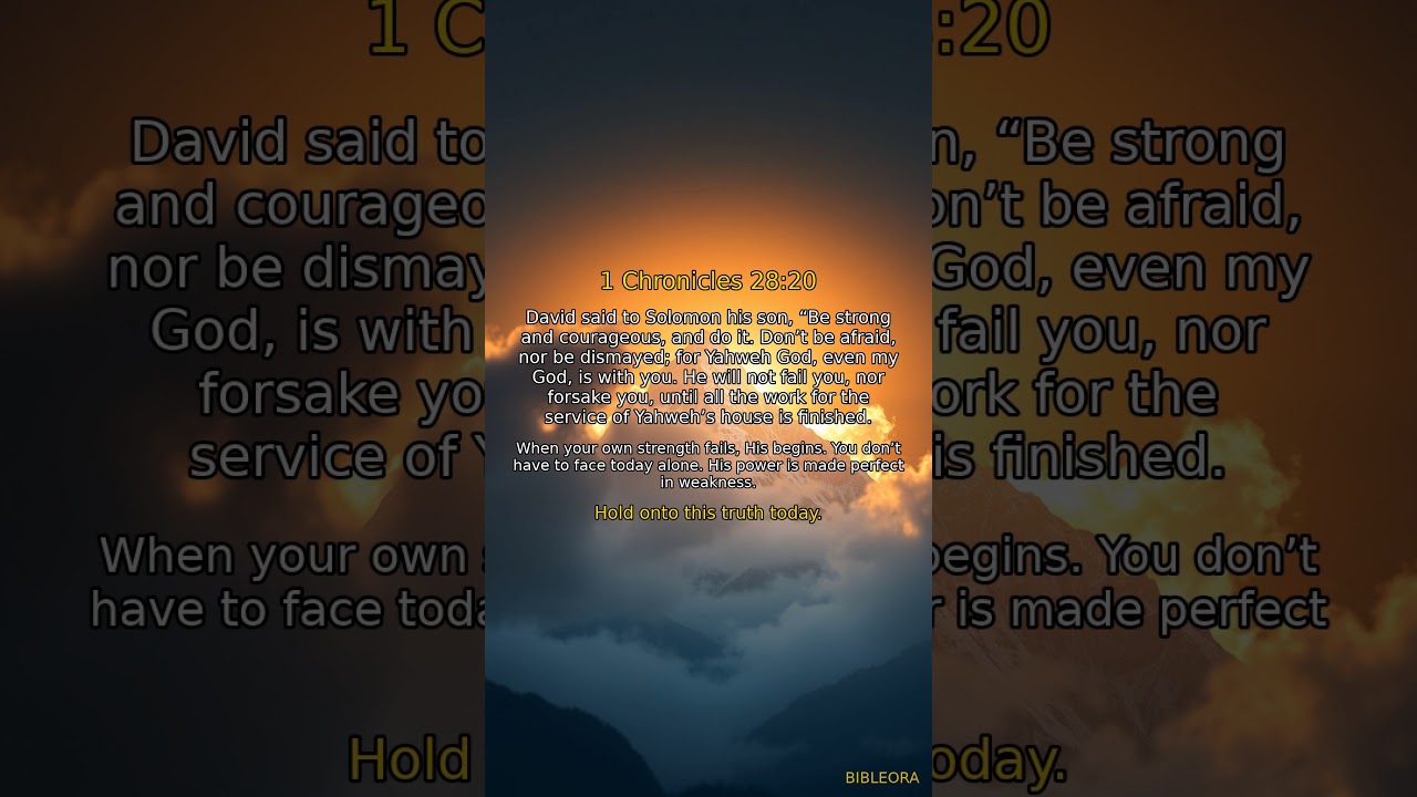 🙏 GOD'S WORD: 1 Chronicles 28:20 #shorts