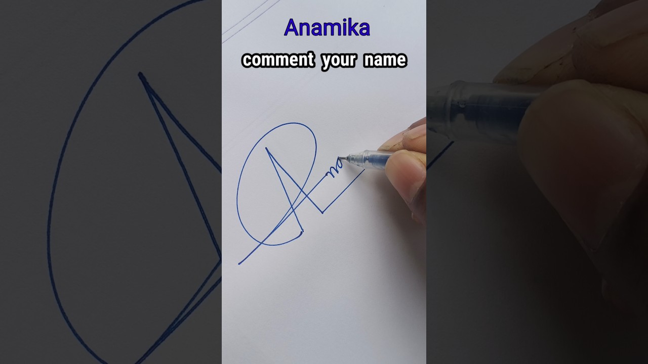How to make Anamika name's stylish signature.  