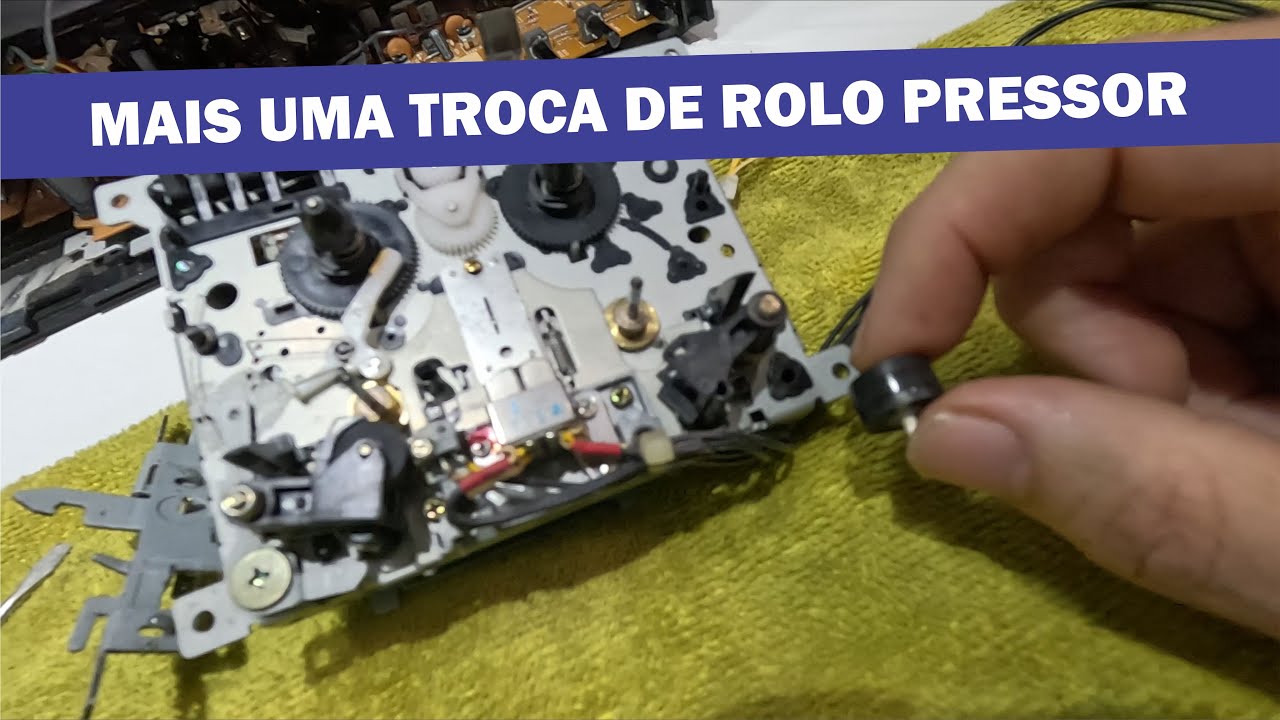 Tape Deck Denon DRM740 - Troca do Rolo Pressor