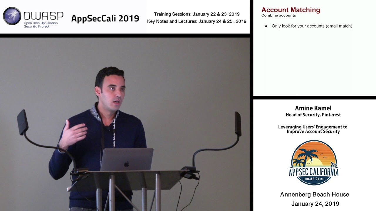 AppSecCali 2019 - Leveraging Users' Engagement to Improve Account Security - Amine Kamel