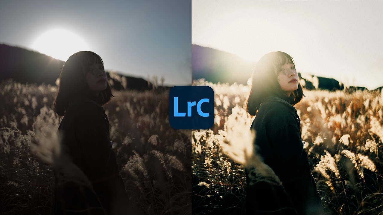 From Dark Backlit Portrait to Cinematic Golden Hour Look | Lightroom Retouch Process Before & After