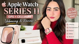 Apple Watch Series 11 Rose Gold Unboxing 😍 GPS + Cellular 42mm | Worth Buying? screenshot 5