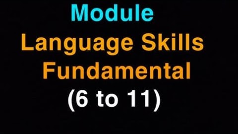 10th English Refresher course module (Fundamental Language Skills 6 to 11 Assessment) Answer key