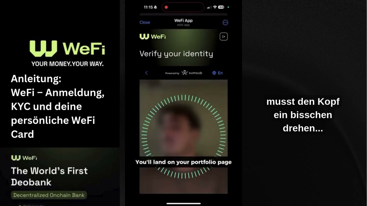 WeFi (VISA KARTE) Anleitung zur Anmeldung 