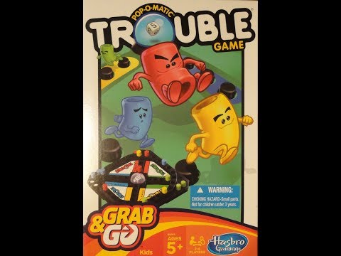 What's Inside - Trouble Grab & Go Board Game (2014, Hasbro)