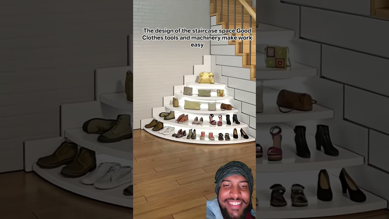 The interior design of staircase space Good Clothes tools and machinery make work easy 