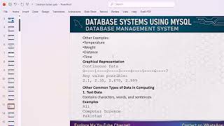Lecture-03|•Database System| Data and its type| Some SQL Commands| Concept & Practical