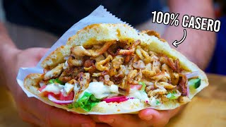 Döner Kebab completamente desde cero (carne, salsa y pan)