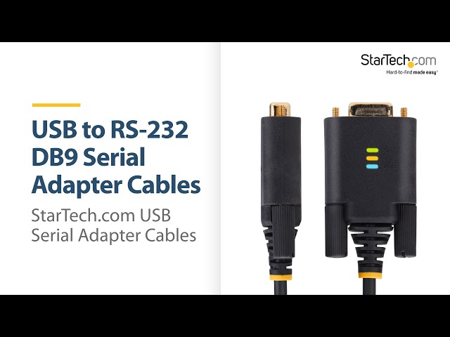 Mini USB 2.0 to RS-232 DB-9 Serial Adapter w/ 15kV ESD Protection & 3ft.