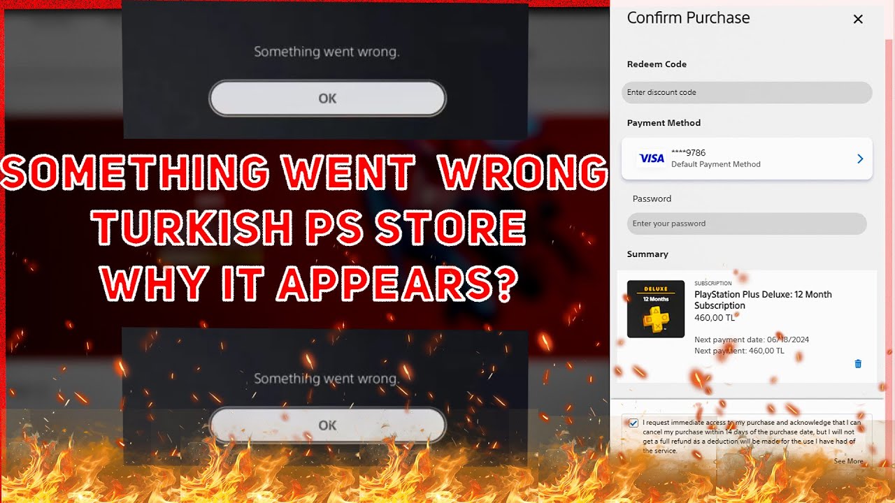 Something Went Wrong Turkish Playstation Network - Solution/How to