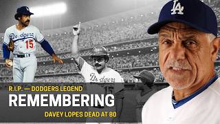 Dodgers Legend Davey Lopes Dead at 80 | 4-Time All-Star & Dodgers Legend Passes Away at 80
