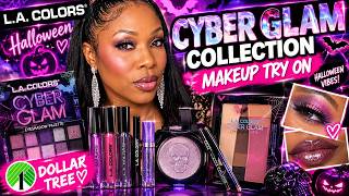 L.A. COLORS CYBER GLAM! 🎃💜 Halloween Makeup Try-On