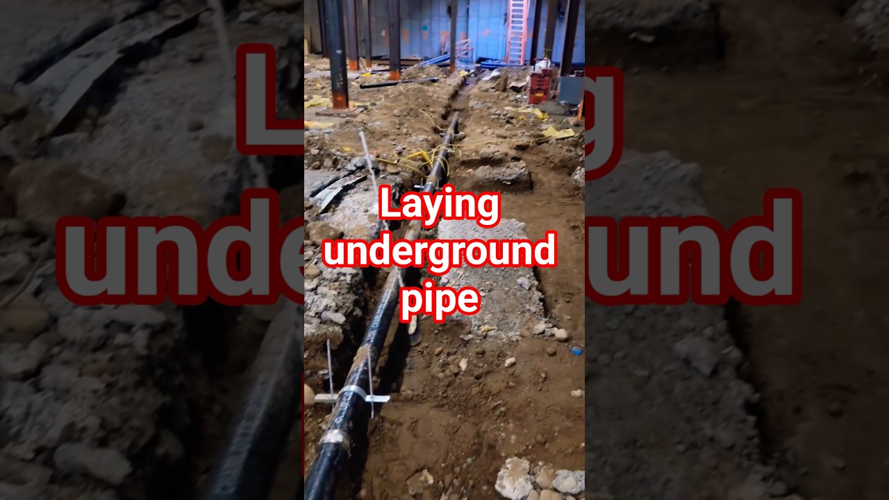 laying pipe in the underground  