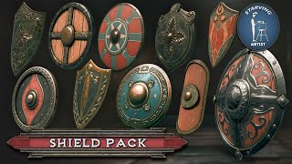 Stylized Shield Pack for Blender & Game Design | 3D Weapon Assets