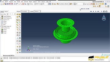 ماژول visualization module و انواع خروجی در نرم افزار آباکوس 2017 (Abaqus 2017)