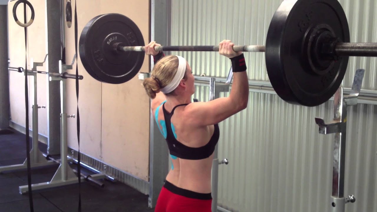 Female 66kg strict press YouTube