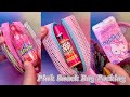 Satisfying ASMR Pink Snack Bag Packing Candy Jelly Gummy Chocolate Food Mukbang