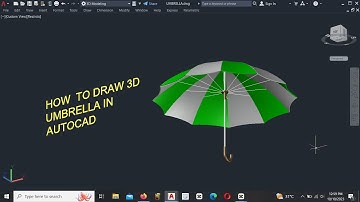 3D Umbrella Modeling in AutoCAD: #hycadtutorials