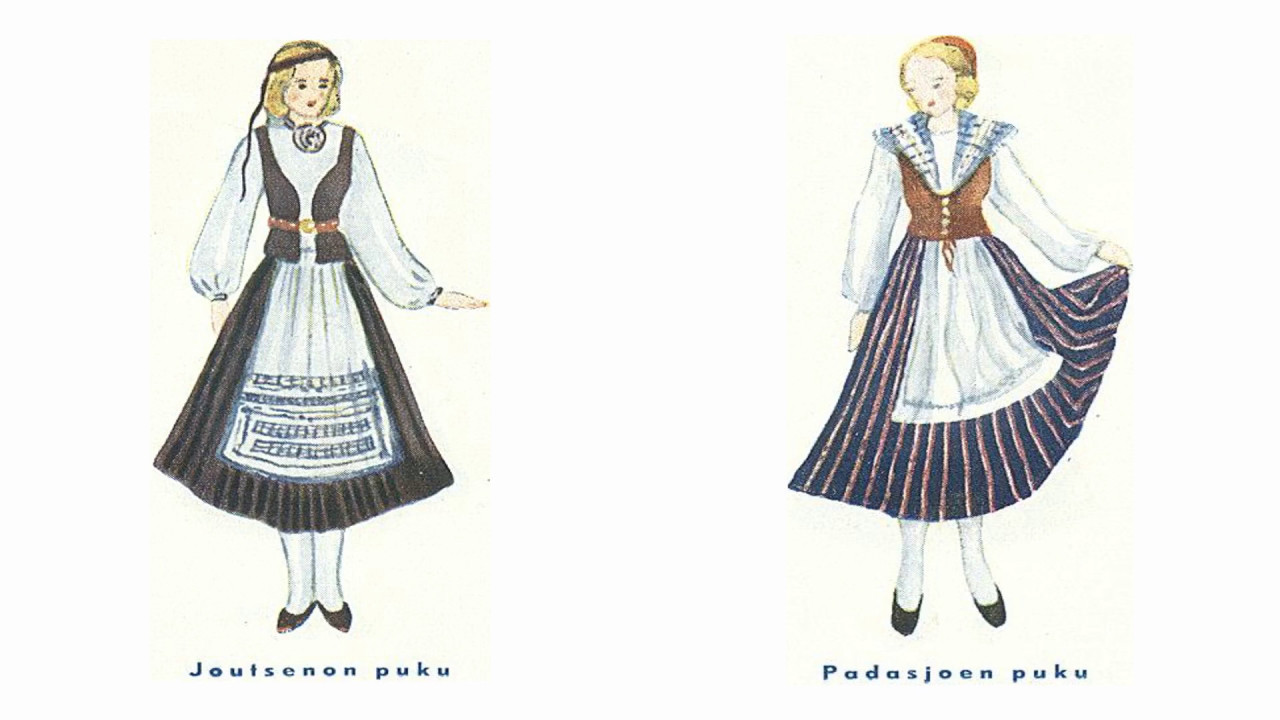Карельский национальный костюм рисунки
