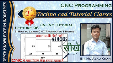 How to Learn CNC Program in 1 Hours I by Er. M.A Khan I Autocad I Solidworks I CNC I ANSYS I STAAD