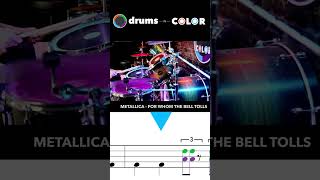Learn to play "For Whom The Bell Tolls" by Metallica with Drums In Color! 🤘