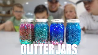 HOW TO MAKE SATISFYING GLITTER JARS AT HOME | DIY SOOTHING GLITTER JARS | 3 INGREDIENT GLITTER JAR